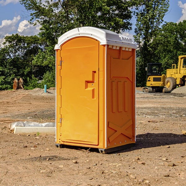 how often are the porta potties cleaned and serviced during a rental period in Drumright